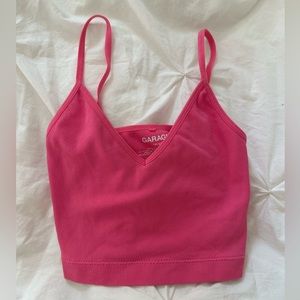 Garage hot pink tank top size xs